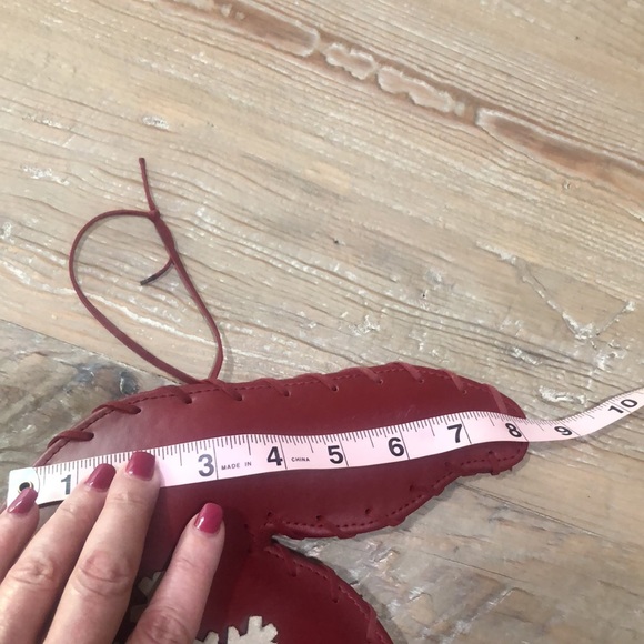 Red Leather Santa Hat - Picture 9 of 9